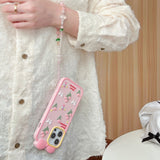 Tulip Silicone Phone Case with Lanyard For iPhone