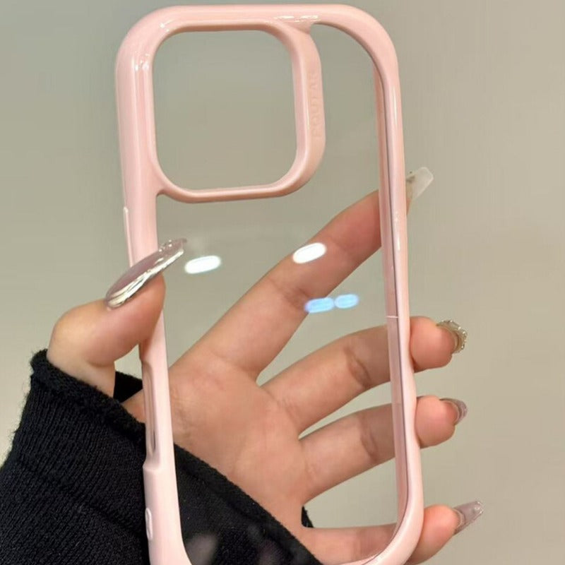 Solid Color Frame Double Layer Phone Case For iPhone