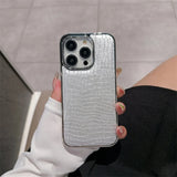 Luxury Glossy Crocodile Pattern Case For iPhone