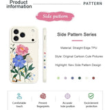 Beautiful Flowers Liquid Silicone Phone Case For iPhone