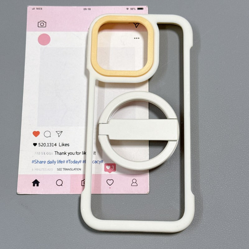 Simple Contrast Color Borderless Phone Case For iPhone