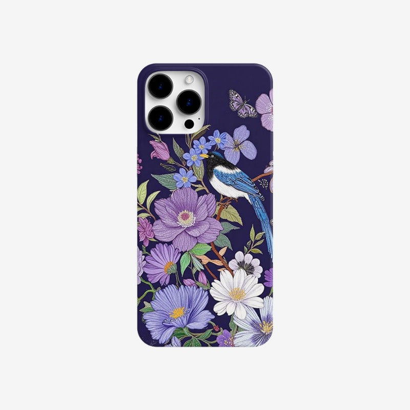 Birds and Flowers Phone Case For iPhone