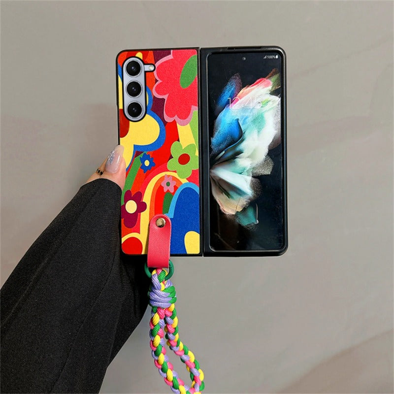 Colorful Flower Case For Samsung  Z Fold 6 5 4 3