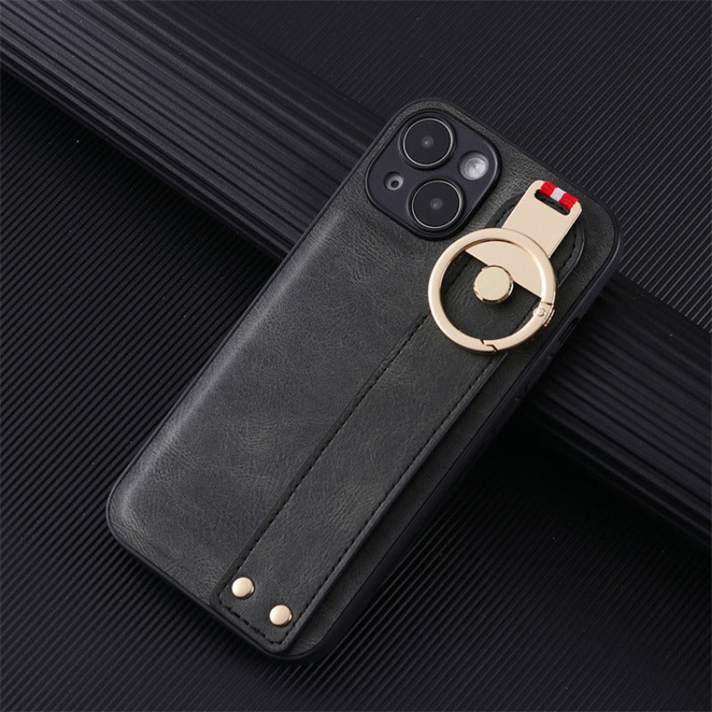 Leather Phone Case with Lanyard For iPhone