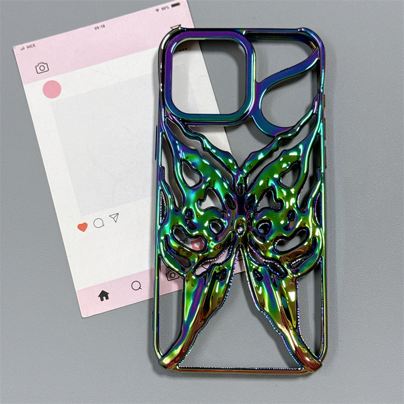 Hollow Electroplating Butterfly Phone Case For iPhone