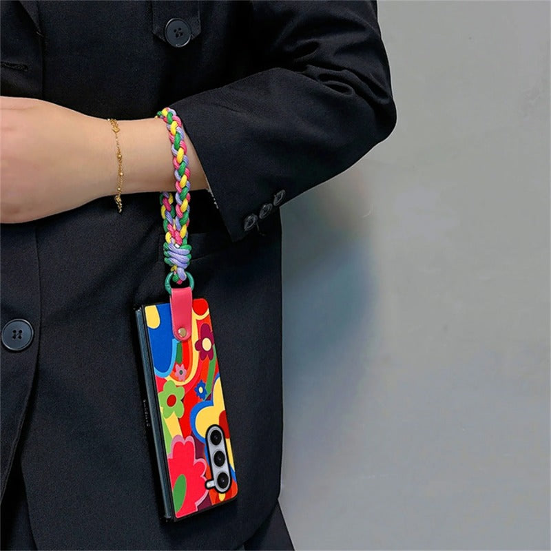 Colorful Flower Case For Samsung  Z Fold 6 5 4 3