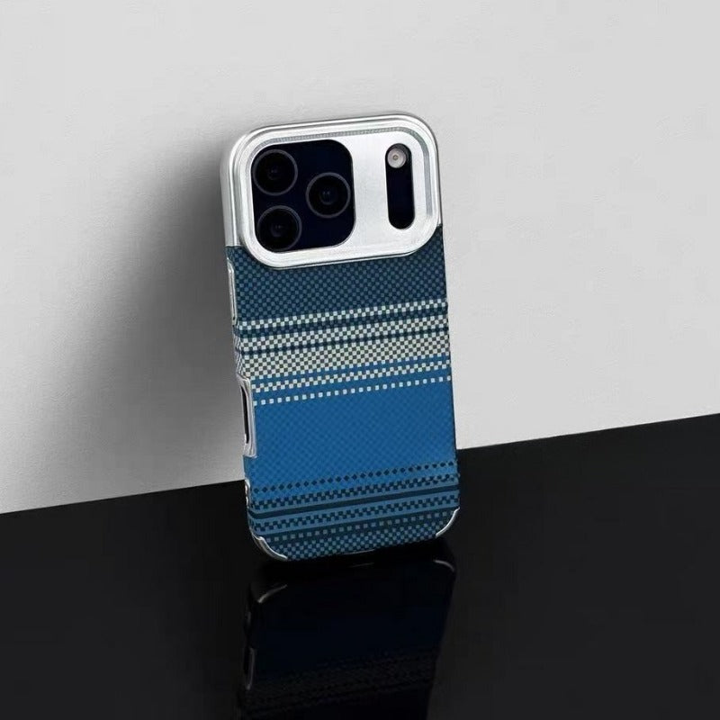 Plaid Electroplating Soft Phone Case For iPhone