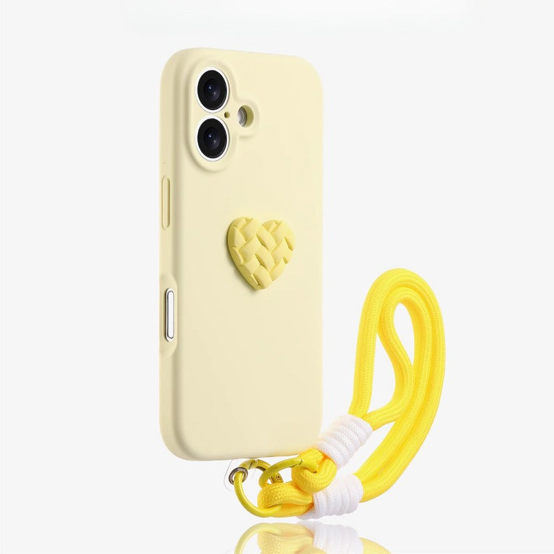 Heart Phone Case with Lanyard For iPhone