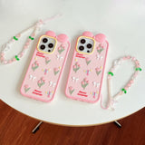 Tulip Silicone Phone Case with Lanyard For iPhone