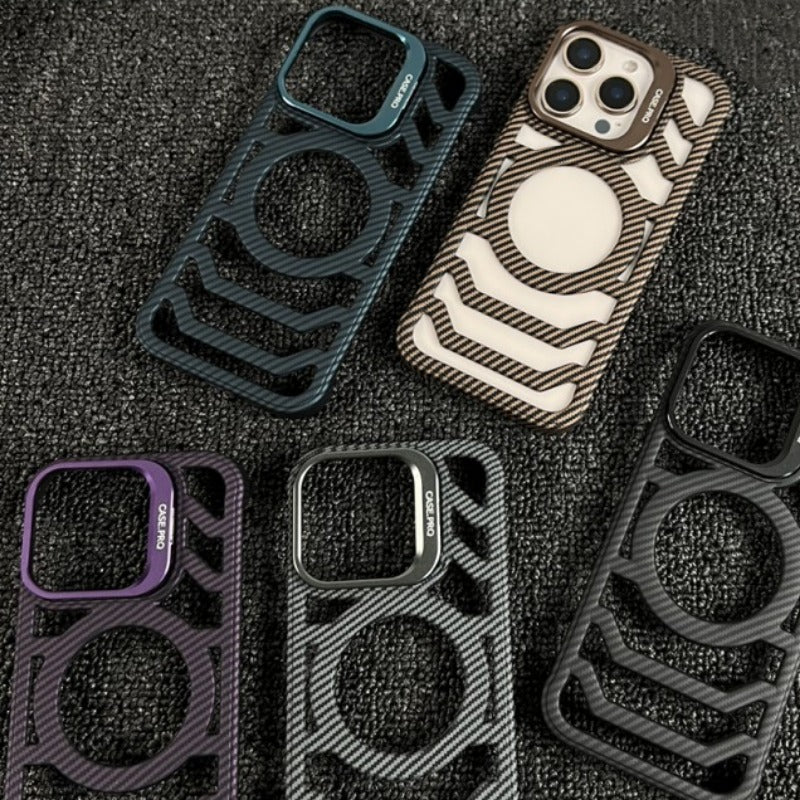 Ultra-thin Heat Dissipation Hidden Bracket Phone Case For iPhone