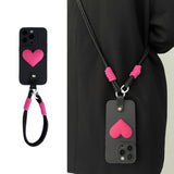 Love Handle Strap Full Cover Soft Phone Case For iPhone