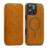 Flip Magnetic Leather Phone Case For iPhone