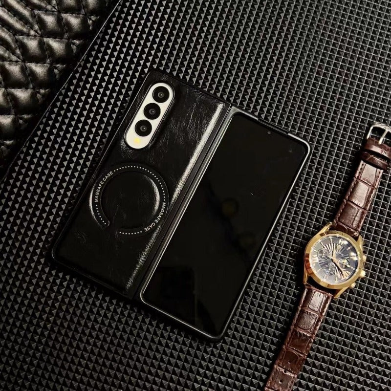 Leather Magnetic Phone Case For Samsung Z Fold
