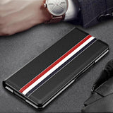 Matte Leather Wallet Bag Folding Case For Samsung Galaxy Z Fold 7 6 5 4 3 2