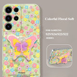 Colorful Floral Soft Phone Case For Samsung