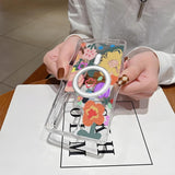 Flower-shaped Transparent Magnetic Phone Case For Samsung
