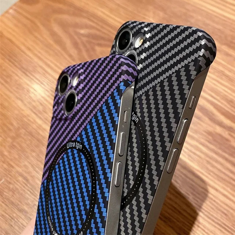 Ultra Thin Carbon Fiber Magnetic Case for iPhone