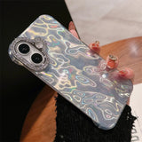 3D Water Ripple Glitter Ultra Thin Frameless  Case For iPhone