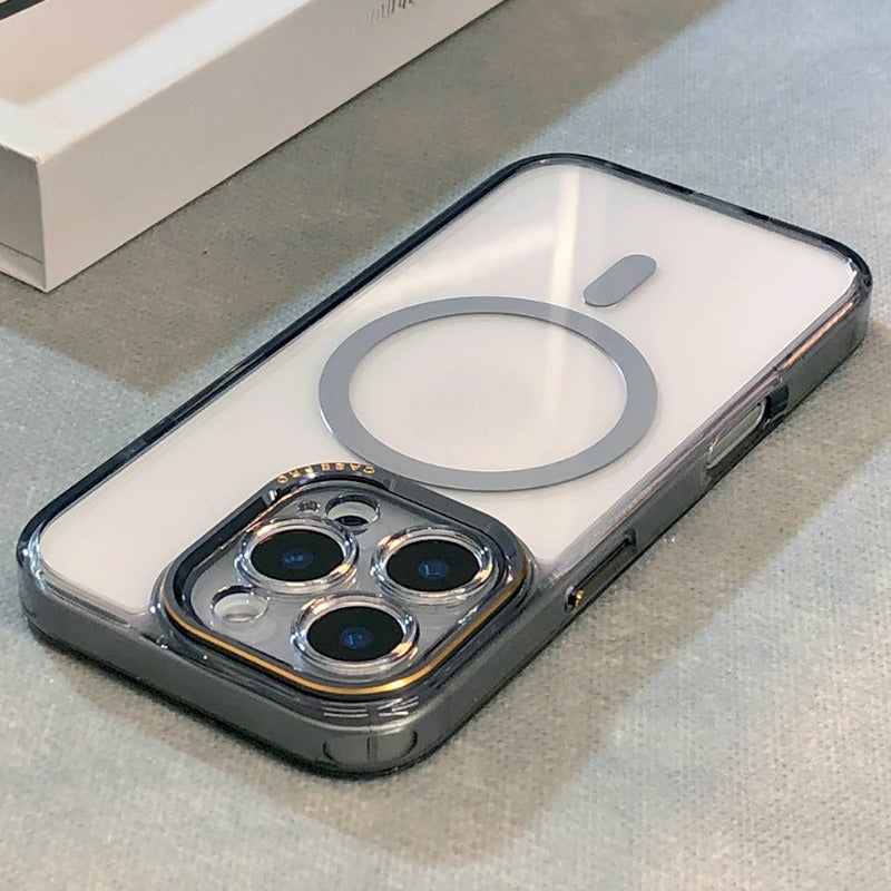 Transparent Fine Hole Magnetic Phone Case For iPhone