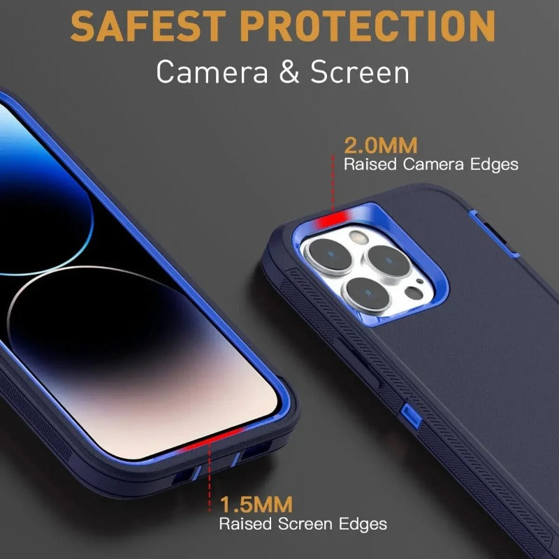 3 IN 1 Heavy Duty Armor Shockproof Dust-Proof Case For iPhone