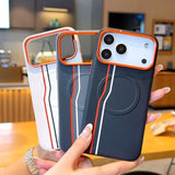 Magnetic Color-blocking Phone Case For iPhone