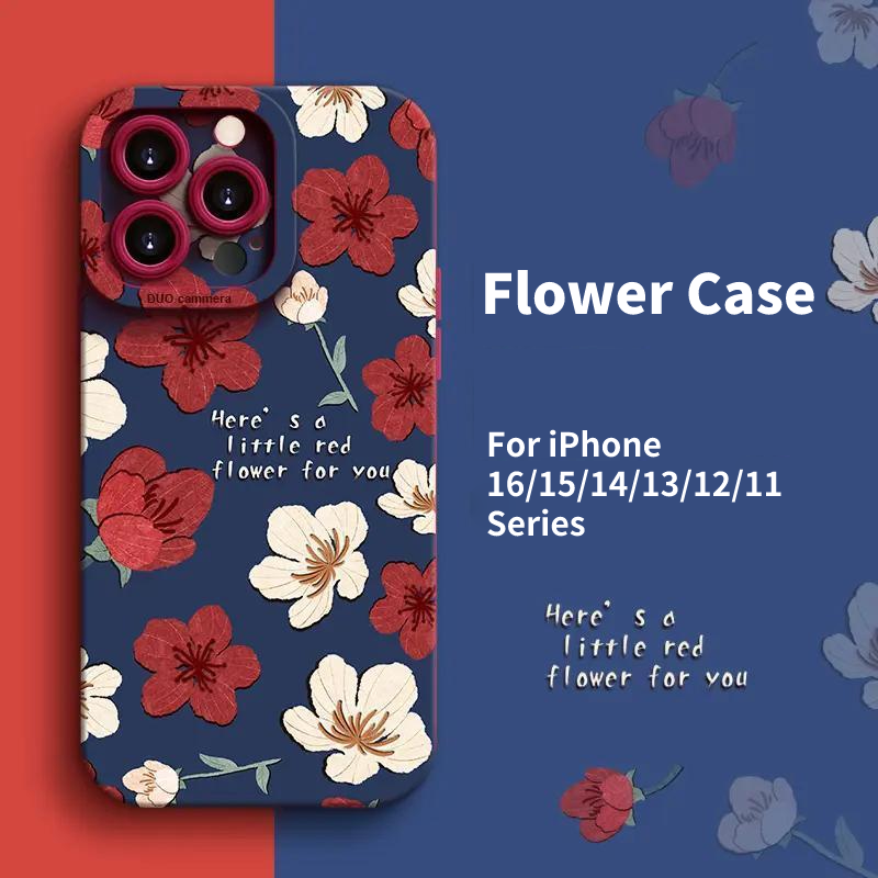 Flower Silicone Phone Case For iPhone