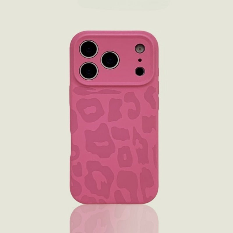 Leopard Print Liquid Silicone Phone Case For iPhone
