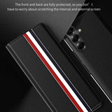 Matte Leather Wallet Bag Folding Case For Samsung Galaxy Z Fold 7 6 5 4 3 2