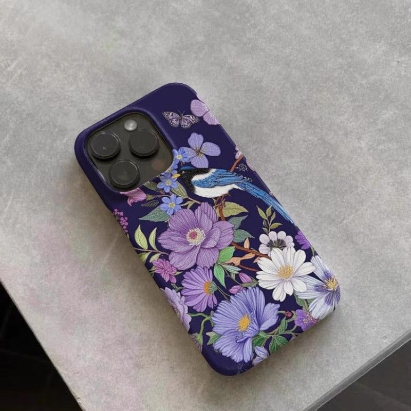 Birds and Flowers Phone Case For iPhone