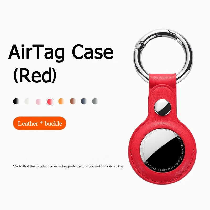 PU Leather Keychain Protective For Airtag Tracker