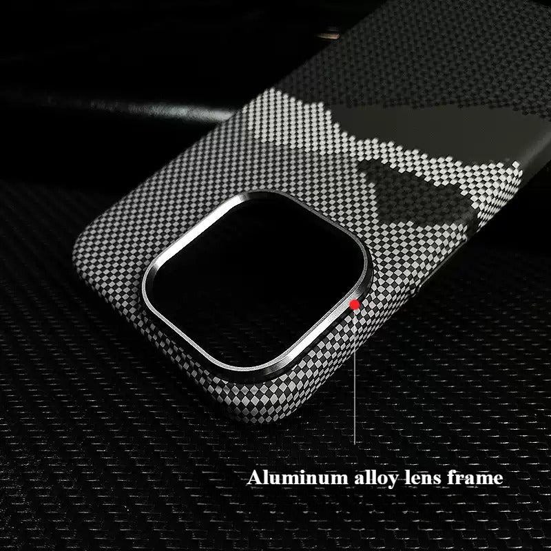 3D Relief Carbon Fiber Texture Magnetic Case For iPhone