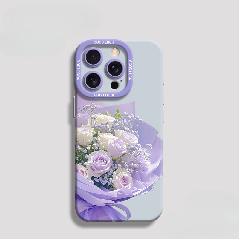Purple Rose Bouquet Phone Case For iPhone