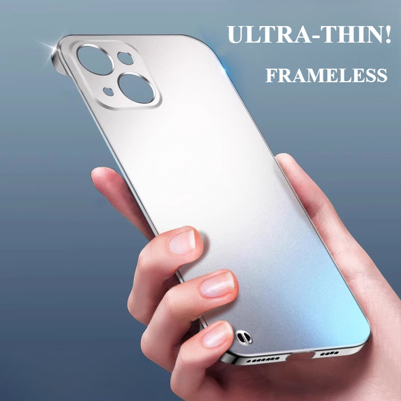 Ultra-thin Borderless Hard Drop-proof Mobile Phone Case For iPhone