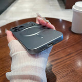 Metallic Paint Magnetic Soft Case For iPhone