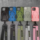 Outdoor Sports Long Strap Crossbody Magnetic Bracket Case for iPhone