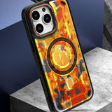 Lens Bracket Magnetic Phone Case For iPhone