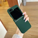 Solid Color Liquid Silicone Phone Case For Samsung Z FLIP