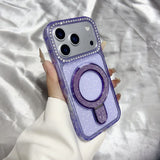 Shiny Magnetic Stand Phone Case For iPhone