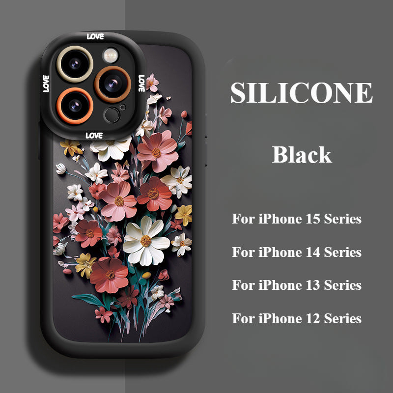 Flower Silicone Phone Case For iPhone