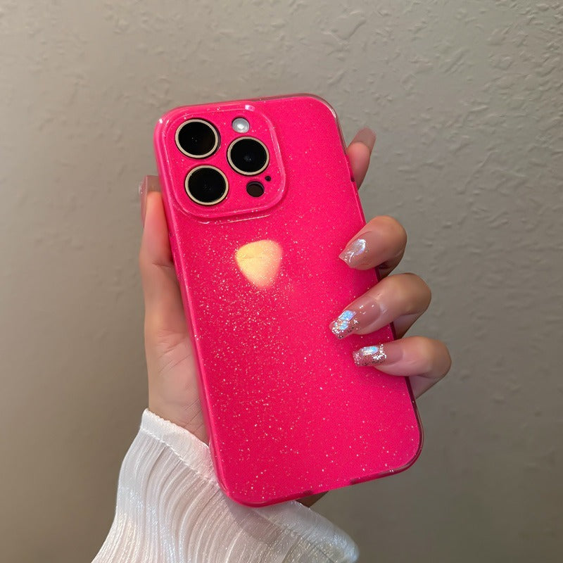 Fine Glitter Fluorescent Powder Phone Case For iPhone