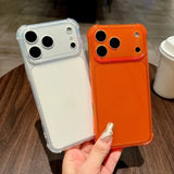 Camera Protection Silicone Neon Soft TPU Clear Case For iPhone