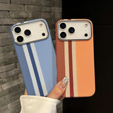 Striped Magnetic Phone Case For iPhone