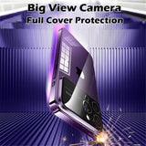 iPhone용 고급 도금 투명 하드 PC 유리 렌즈 카메라 보호 케이스 