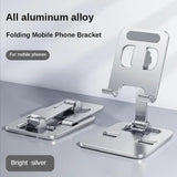 Universal All Aluminum Alloy Metal  Foldable Desk Mount Stand For Mobile Phone Tablet