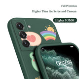 삼성 갤럭시용 귀여운 개구리 패턴 휴대폰 케이스 