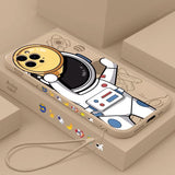 iPhone용 우주 비행사 끈 실리콘 케이스 