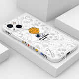 iPhone용 귀여운 우주 비행사 실리콘 전화 케이스 
