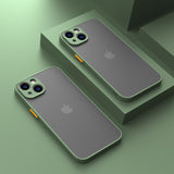 iPhone용 실리콘 범퍼 투명 하드 매트 케이스 