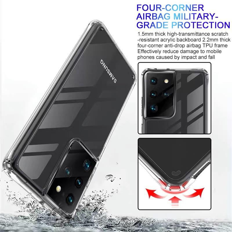 삼성 갤럭시용 투명 실리콘 휴대폰 케이스 